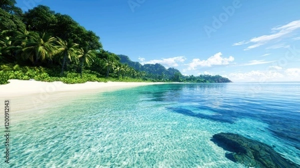 Obraz Tranquil Tropical Beach Scene
