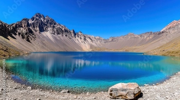 Obraz Serene mountain lake panorama