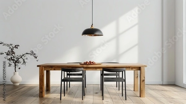 Fototapeta Modern dining room interior design 