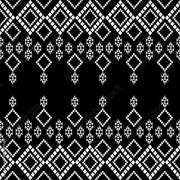 Fototapeta The geometric ethnic pattern of traditional style. Navajo, America Indian patterns. Design for background, wallpaper, clothing, wrapping, Batik, fabric, and prints. Vector illustration.