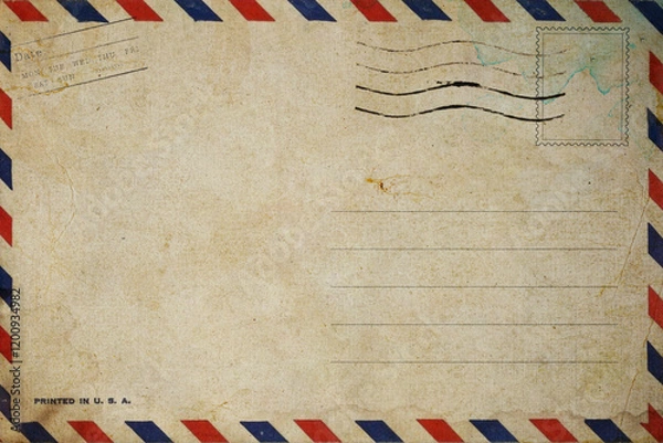 Obraz Blank of the old postcard with space for text