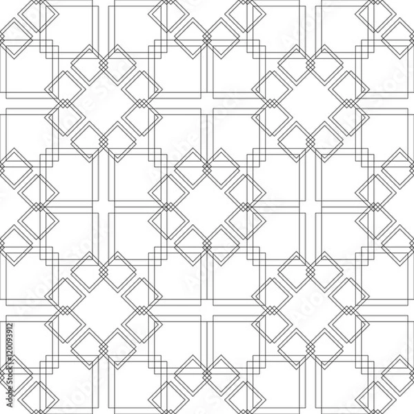 Fototapeta Monochrome elegant seamless pattern