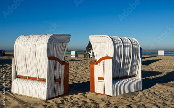 Obraz Strandkörbe auf Borkum