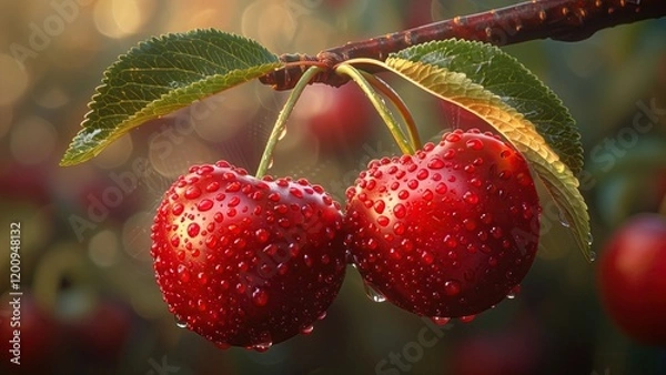 Obraz cherries on a branch