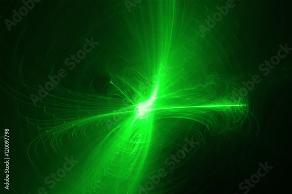 Fototapeta set 7 green glow energy wave