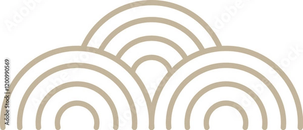 Obraz 한국 전통 문양 무늬 아시아 일러스트 Asian Illustration with Traditional Korean Patterns