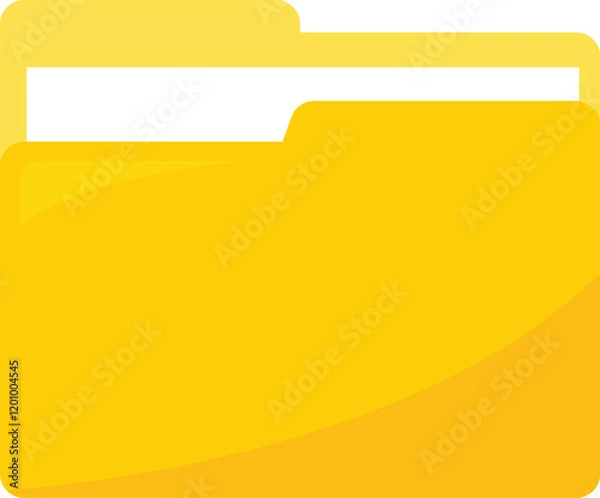 Fototapeta file folder icon 3d vector in transparent background