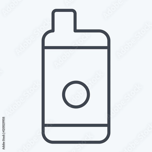Fototapeta Icon Disposable Vape. related to Vape symbol. line style. design editable