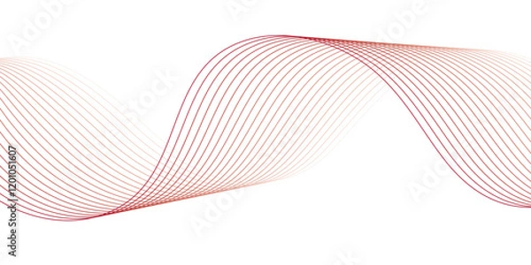 Obraz Modern abstract glowing wave background. Dynamic flowing wave lines design element.