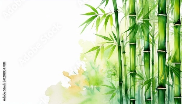 Fototapeta 竹、竹林のイラスト