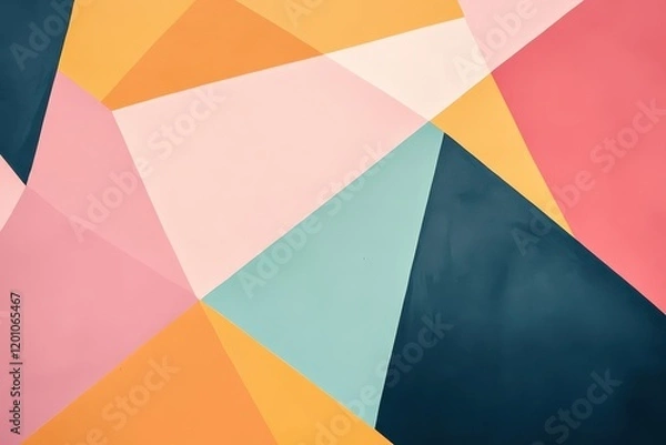 Fototapeta Abstract Geometric Pattern Colorful Triangles