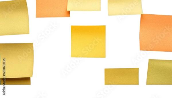 Fototapeta Colorful sticky notes a transparent background creative concept studio setting vibrant organization