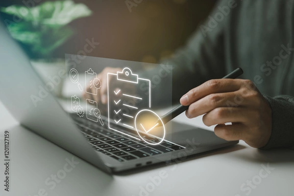 Obraz Optimized workflows: Achieving efficiency through organized digital processes.