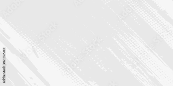 Fototapeta Dot white gray wave light technology texture background. Abstract big data digital concept.