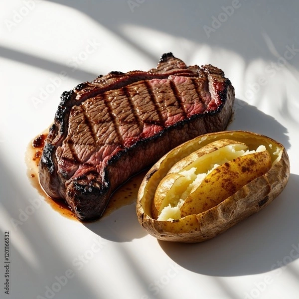 Fototapeta Steak with Potato