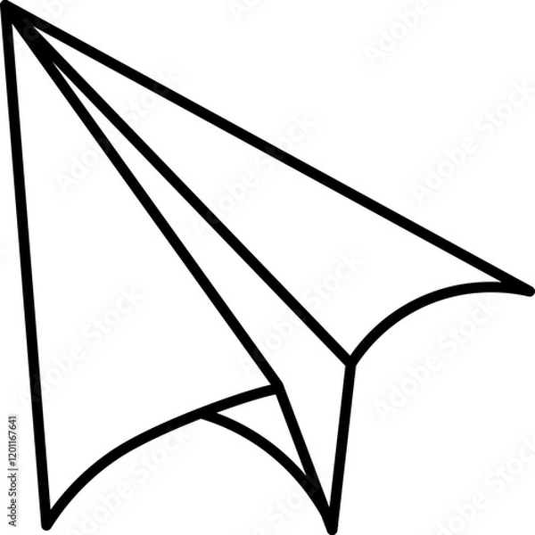 Obraz Paper Plane Line Icon