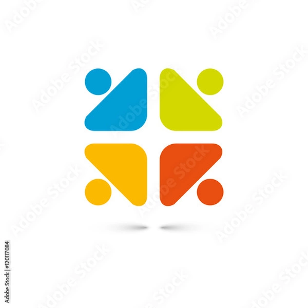 Fototapeta infographic vector illustration. Eps 10 vector. Business concept with 4 options on white background. Template for brochure, business, web design, for diagram, graph, logtotype, presentation and chart.