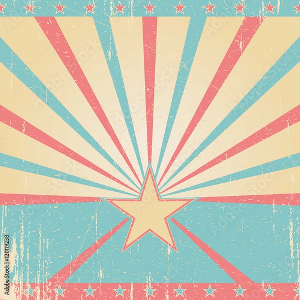 Obraz Vintage blue poster background