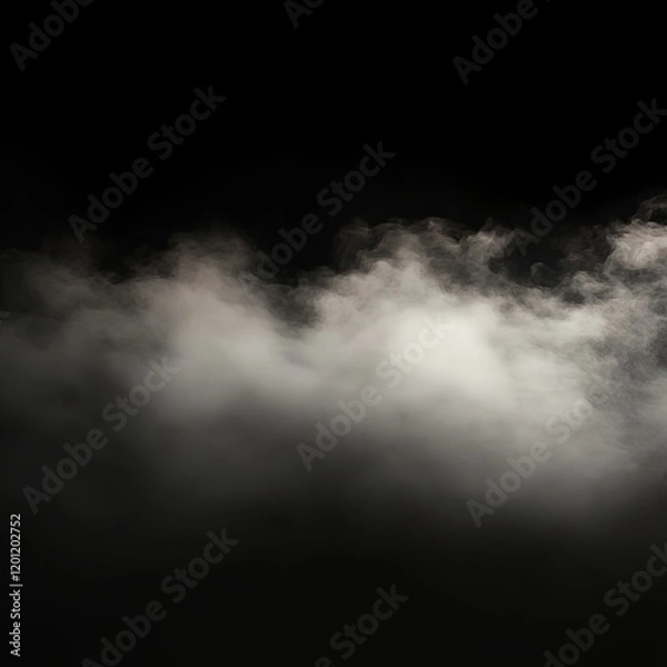 Obraz Dramatic Smoke Effect on Black Background - Abstract Texture