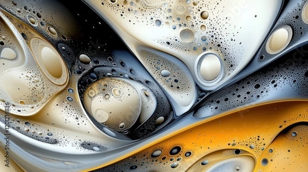Fototapeta Abstract design featuring fluid shapes and vibrant colors.