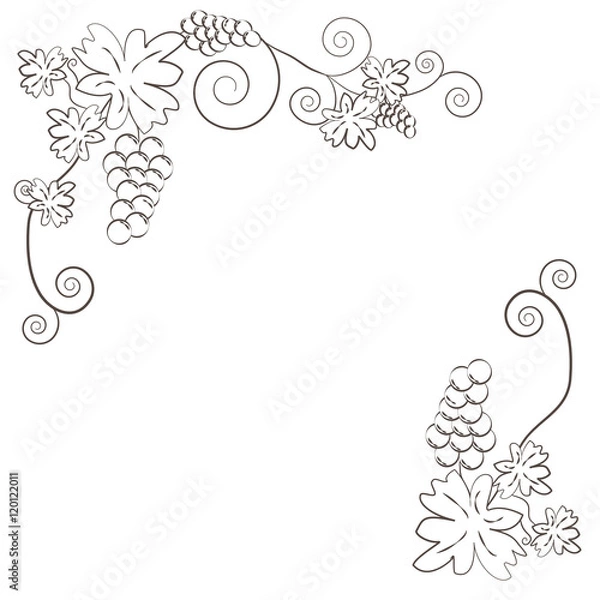 Obraz grapes abstract geometric sign pattern