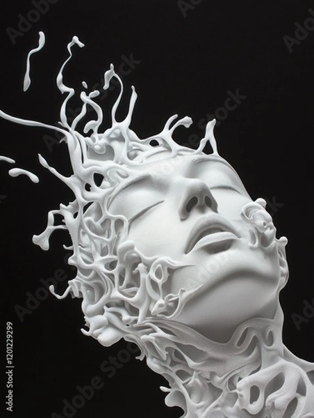Obraz Sculpture depicting fluidity with abstract grace.