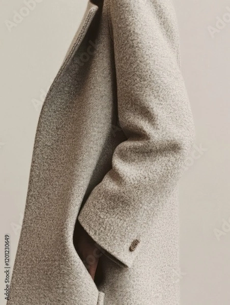 Obraz Minimalist coat image showcasing elegant style.