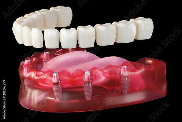 Obraz Dental implant screw, placement procedure