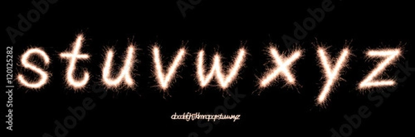 Obraz sparkler font