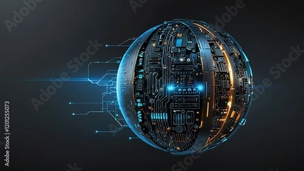 Fototapeta Innovative technology futuristic