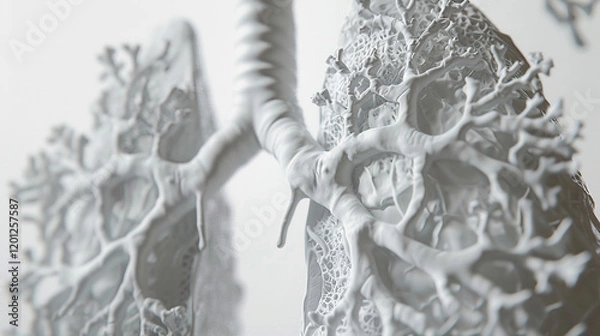 Obraz detailed human lungs