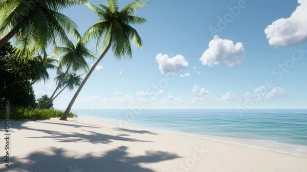 Obraz Tranquil Tropical Beach Scene