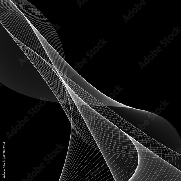 Obraz Abstract design background with flowing lines