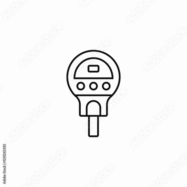 Obraz Parking meter time payment icon vector sign