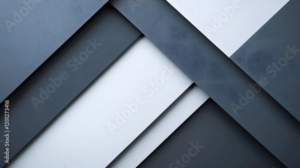 Fototapeta Black white dark gray abstract background. Geometric pattern shape. Line triangle polygon angle. Gradient. Shadow. Matte. 3d effect. Rough grain grungy. Design. Template. Presentation.