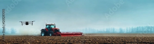Obraz Modern Agriculture with Drone Technology
