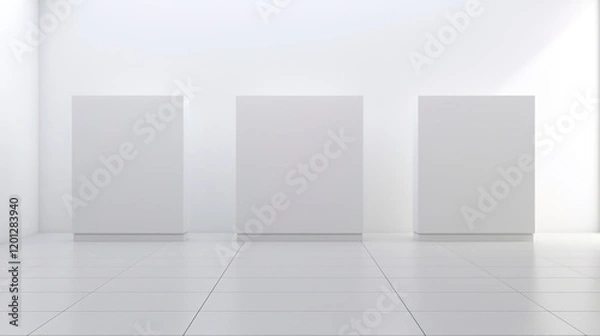 Fototapeta Modern Empty Gallery Space