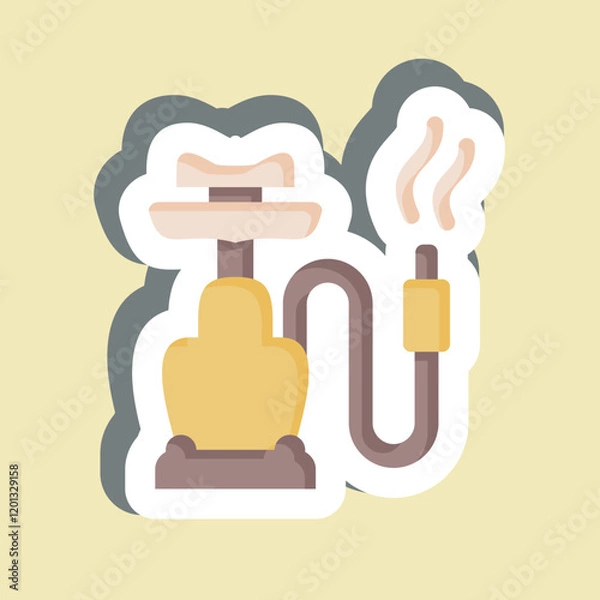 Obraz Sticker Shisha. related to Smoking symbol. design editable