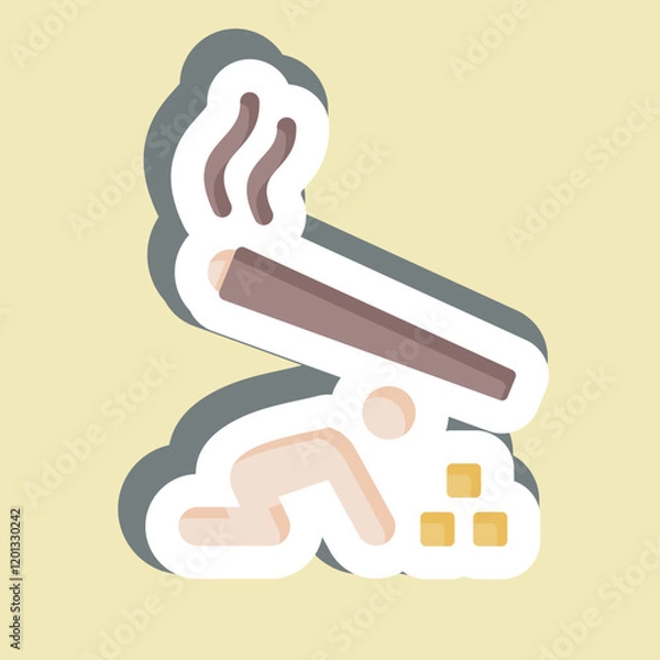 Obraz Sticker Passive Smoking. related to Smoking symbol. design editable