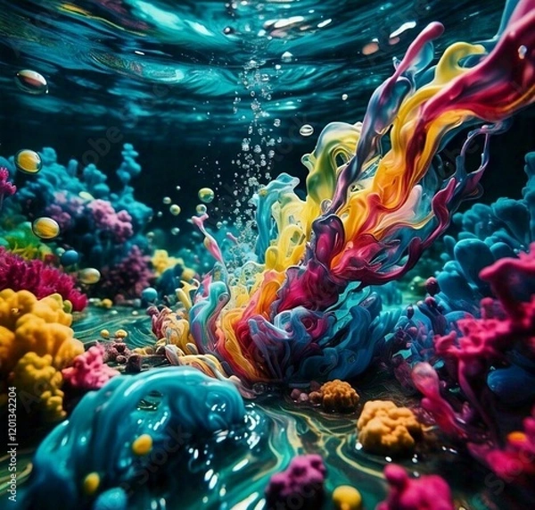 Fototapeta coral reef in aquarium