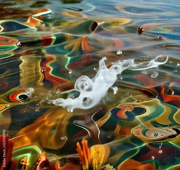 Fototapeta splash in the pool