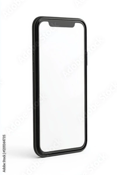 Fototapeta Smart Phone With Blank Screen Isolated, Generative AI