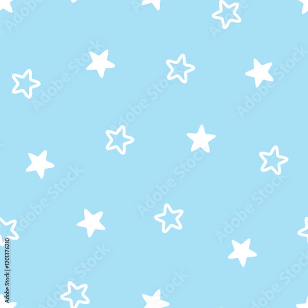 Fototapeta Star seamless pattern design for background, wallpaper, printing, textile design, blanket pattern, blanket pattern for kids, decorative, notebook, diary cover, and etc.	

