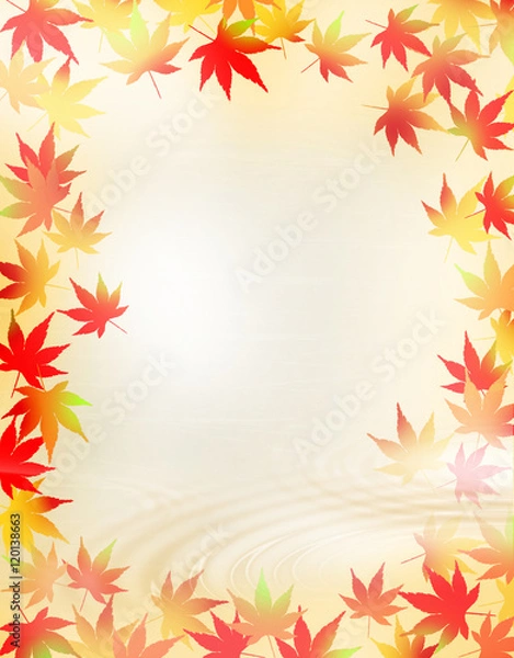 Fototapeta 紅葉フレーム