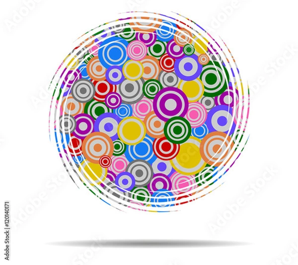 Fototapeta abstract circle circles icon vector