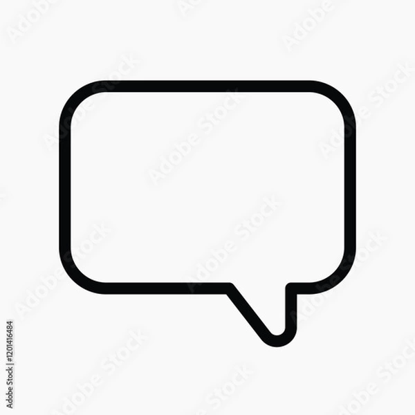 Fototapeta Speech bubble flat icon vector