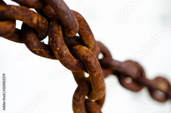 Fototapeta rusty chain