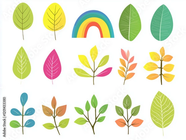 Fototapeta shapes 2d vector art in pattern elements 