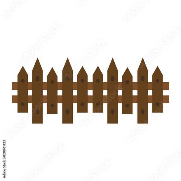 Obraz Wooden Fence Vector