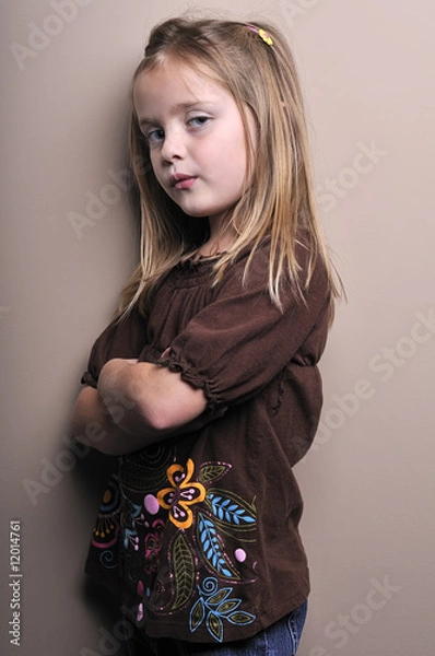 Fototapeta little girl with attitude